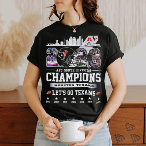 Houston Texans Skyline 2023 AFC South Division Champions Let’s Go Texans Shirt