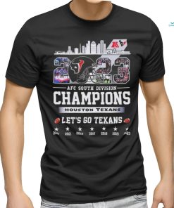 Houston Texans Skyline 2023 AFC South Division Champions Let’s Go Texans Shirt