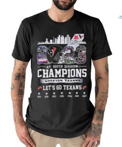 Houston Texans Skyline 2023 AFC South Division Champions Let’s Go Texans Shirt