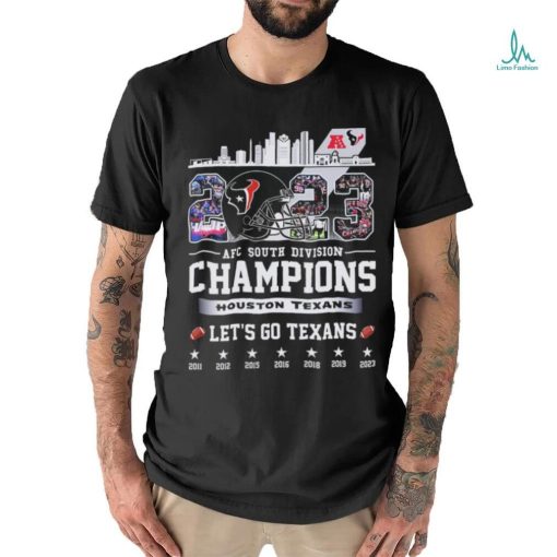 Houston Texans Skyline 2023 AFC South Division Champions Let’s Go Texans Shirt