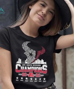 Houston Texans Skyline Logo Players Name AFC South Division Champions 2023 Shirt