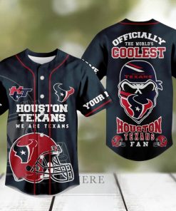 Houston Texans We Are Texans Black Skull Design Baseball Jersey