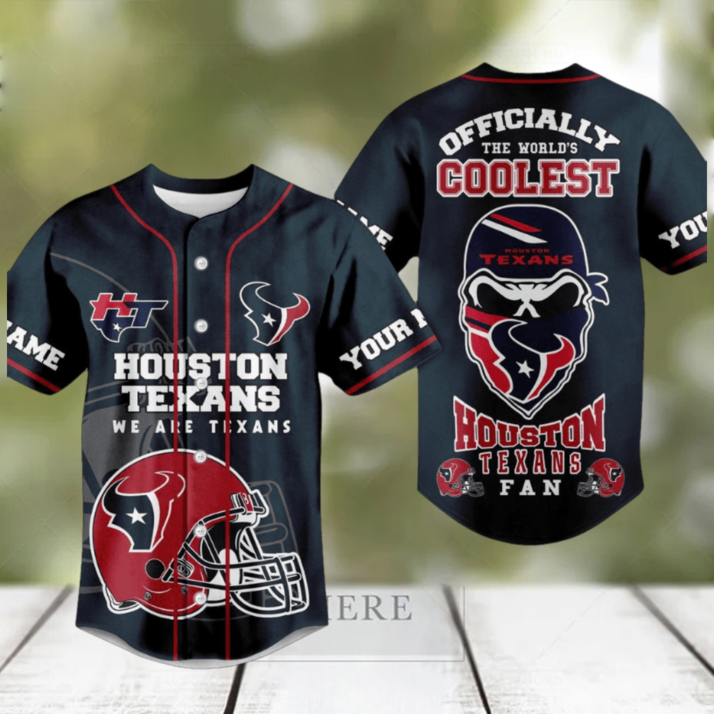 Houston Texans We Are Texans Black Skull Design Baseball Jersey Houston Texans We Are Texans Black Skull Design Baseball Jersey