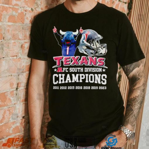 Houston Texans mascot AFC South Division Champions shirt
