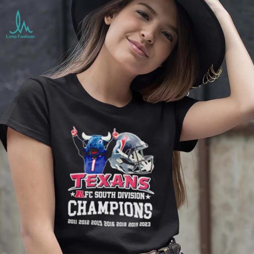Houston Texans mascot AFC South Division Champions shirt