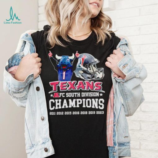 Houston Texans mascot AFC South Division Champions shirt