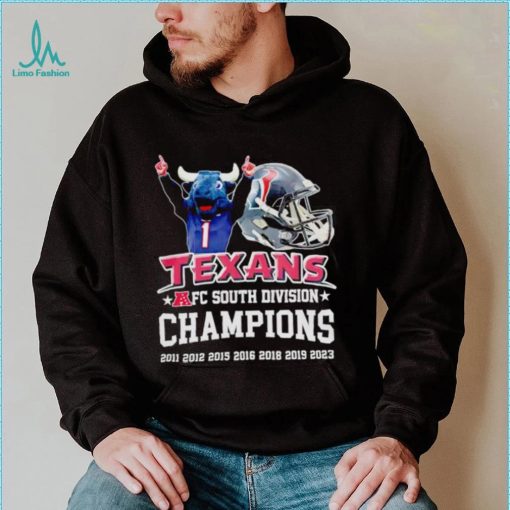Houston Texans mascot AFC South Division Champions shirt