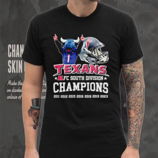 Houston Texans mascot AFC South Division Champions shirt