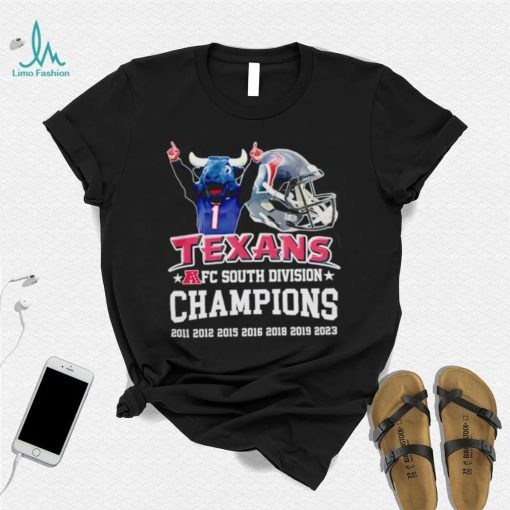 Houston Texans mascot AFC South Division Champions shirt