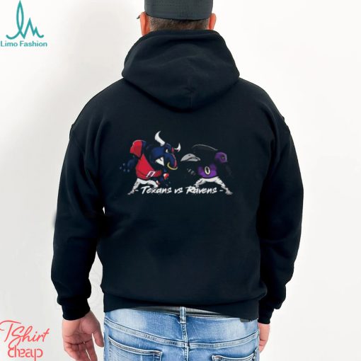 Houston Texans vs Baltimore Ravens AFC Divisional NFL Playoffs Season 2023 2024 Mascot shirt