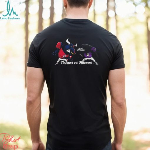 Houston Texans vs Baltimore Ravens AFC Divisional NFL Playoffs Season 2023 2024 Mascot shirt