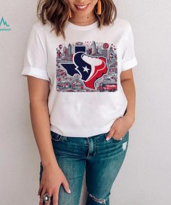 Houton Texas City Skyline logo map shirt