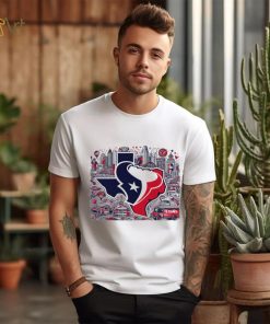 Houton Texas City Skyline logo map shirt