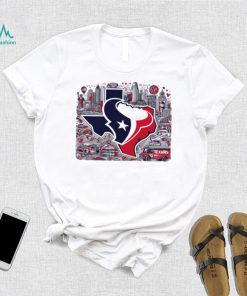 Houton Texas City Skyline logo map shirt