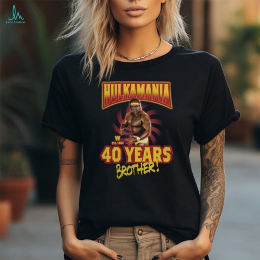 Hulk Hogan 40 Years Brother Est 1984 WWE Shirt