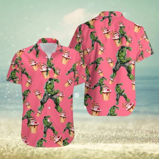 Hulk Marvel Avengers Shirts Natural Light Hawaiian Shirt Chocolate Ice Cream