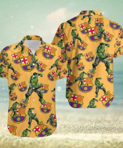 Hulk Marvel Avengers Style Clothing Funky Hawaiian Shirts Barcelona Fc