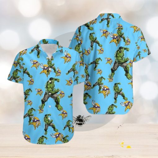 Hulk Marvel Avengers Style Clothing Hawaiian Shirt Print Minnesota Vikings