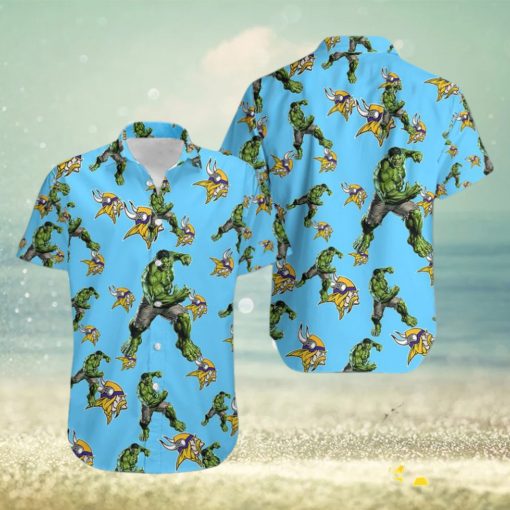 Hulk Marvel Avengers Style Clothing Hawaiian Shirt Print Minnesota Vikings