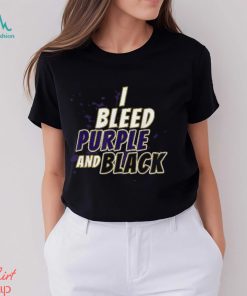 I Bleed Purple And Black Merch Baltimore Football Shirt