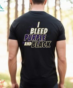 I Bleed Purple And Black Merch Baltimore Football Shirt