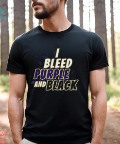I Bleed Purple And Black Merch Baltimore Football Shirt