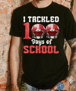 I Tackled 100 Days Of School Football 100th Day Boys Kids Shirt