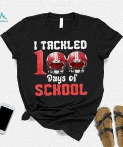 I Tackled 100 Days Of School Football 100th Day Boys Kids Shirt