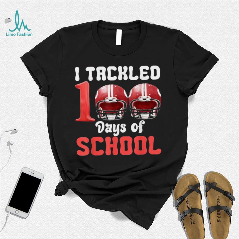 I Tackled 100 Days Of School Football 100th Day Boys Kids Shirt I Tackled 100 Days Of School Football 100th Day Boys Kids Shirt
