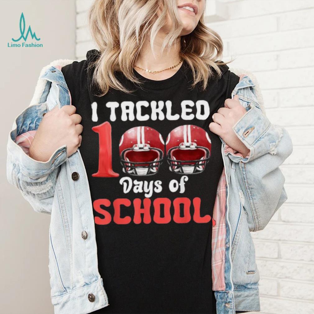I Tackled 100 Days Of School Football 100th Day Boys Kids Shirt I Tackled 100 Days Of School Football 100th Day Boys Kids Shirt