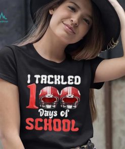 I Tackled 100 Days Of School Football 100th Day Boys Kids Shirt