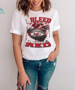 I bleed Kansas City Chiefs white and red shirt