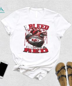 I bleed Kansas City Chiefs white and red shirt