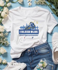 I bleed blue 2024 st louis blues blood drive T shirt