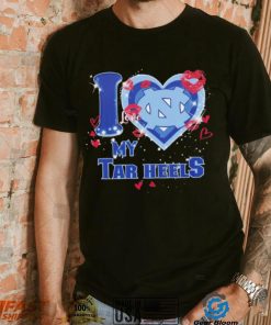 I love my Tar Heels hearts kisses Valentine shirt