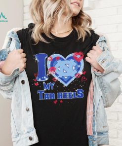 I love my Tar Heels hearts kisses Valentine shirt