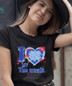 I love my Tar Heels hearts kisses Valentine shirt