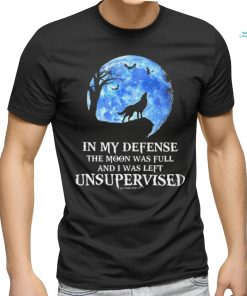 IN MY DEFENSE THE MOON Wolf Classic T Shirt