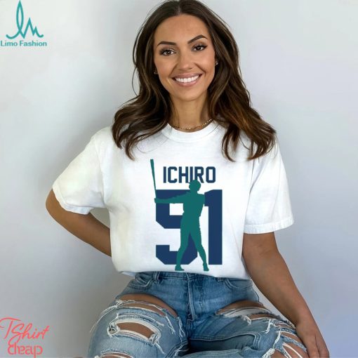 Ichiro Suzuki Jersey Number Artwork Shirt