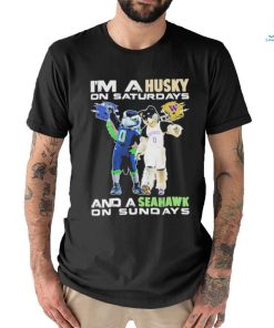 I’m A Washington Huskies On Saturdays And Seattle Seahawks On Sundays Mascot Shirt
