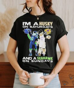 I’m A Washington Huskies On Saturdays And Seattle Seahawks On Sundays Mascot Shirt