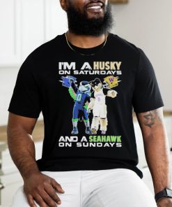 I’m A Washington Huskies On Saturdays And Seattle Seahawks On Sundays Mascot Shirt
