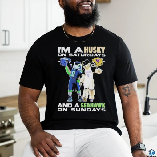 I’m A Washington Huskies On Saturdays And Seattle Seahawks On Sundays Mascot Shirt