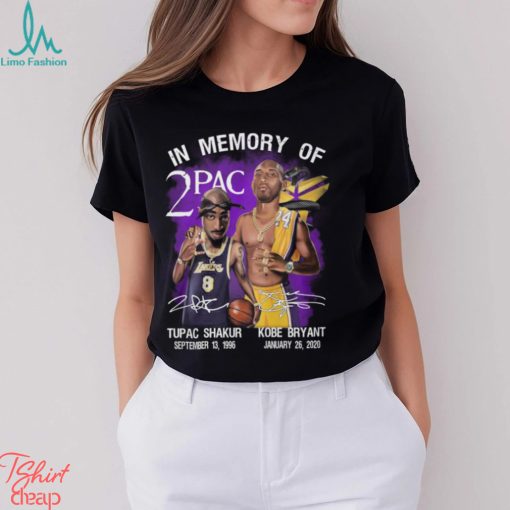 In Memories Of 2Pac Kobe Bryant And Tupac Shakur Signatures Shirt