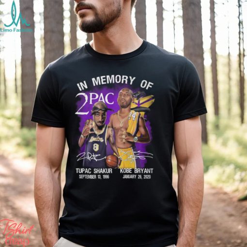 In Memories Of 2Pac Kobe Bryant And Tupac Shakur Signatures Shirt