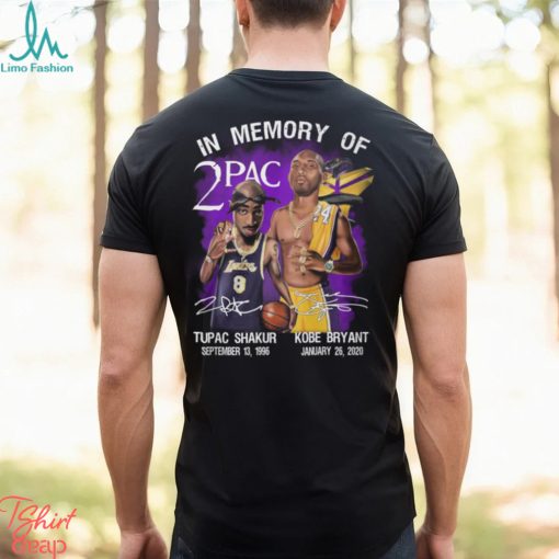 In Memories Of 2Pac Kobe Bryant And Tupac Shakur Signatures Shirt