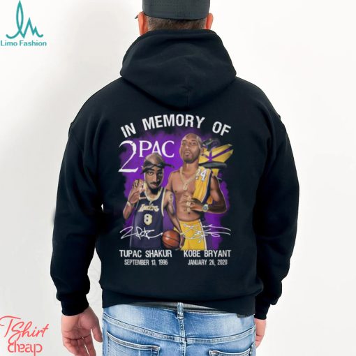 In Memories Of 2Pac Kobe Bryant And Tupac Shakur Signatures Shirt