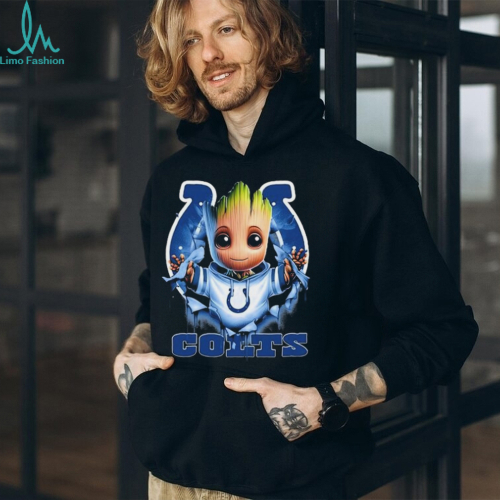 Indianapolis Colts Baby Groot Blood Inside Me Shirt Indianapolis Colts Baby Groot Blood Inside Me Shirt