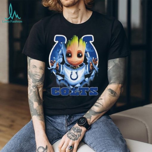 Indianapolis Colts Baby Groot Blood Inside Me Shirt