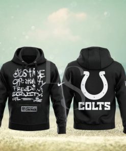Indianapolis Colts NFL Justice Opportunity Equity Freedom Hoodie 3D